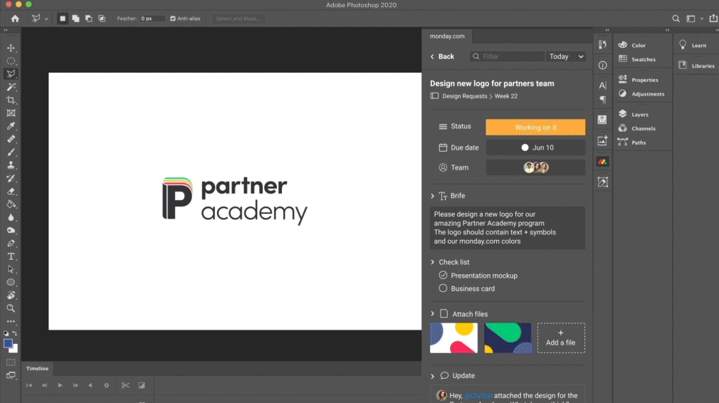 The new monday.com and Adobe Creative Cloud integration!