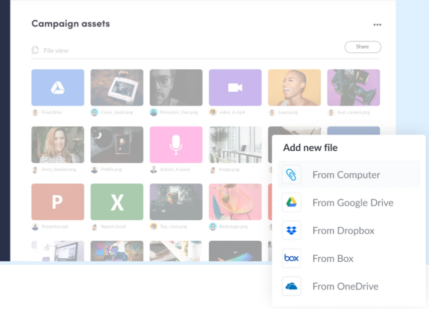 monday.com file sharing for brand assets