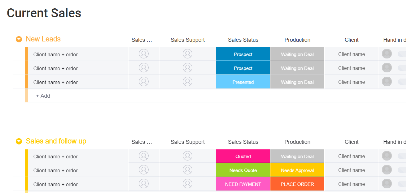 monday.com Sales Tracking Template monday.com sales tracking template