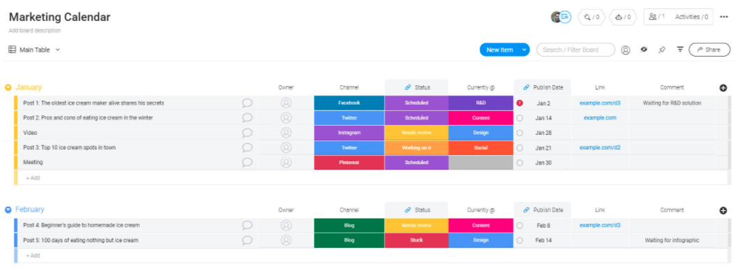 marketing strategy calendar template monday.com