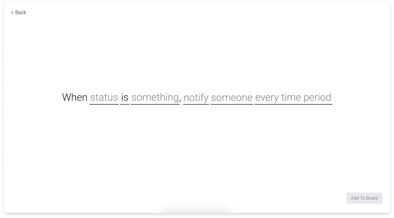 screenshot of a monday.com automation recipe