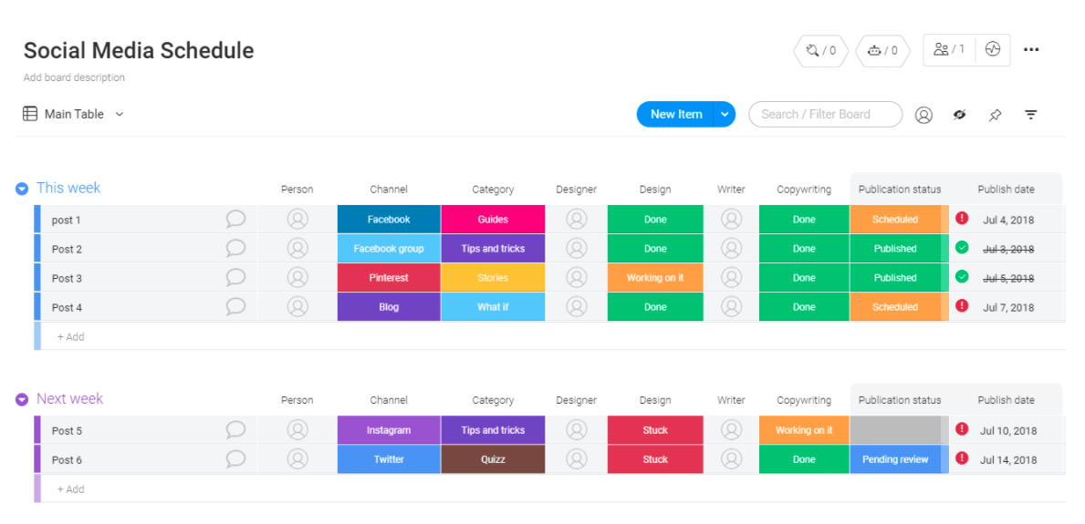 marketing strategy social media calendar