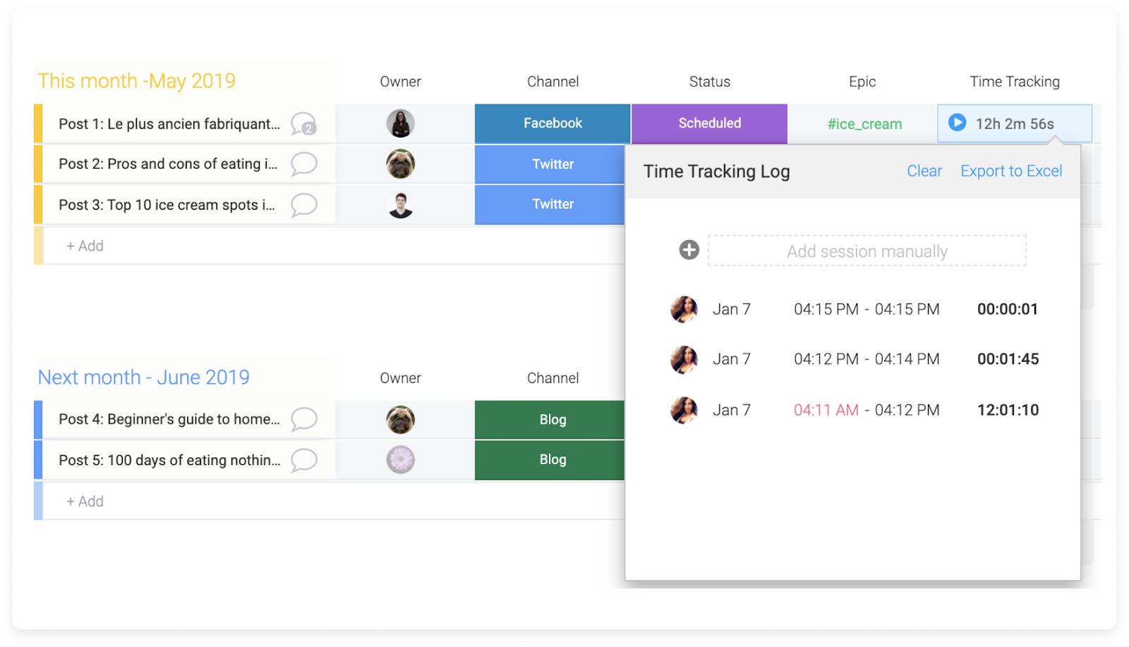 time tracking on monday.com time tracking on monday.com