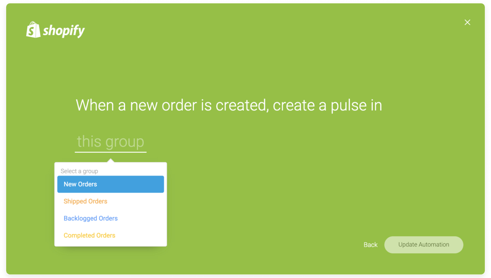 management tools Shopify orders on Monday.com