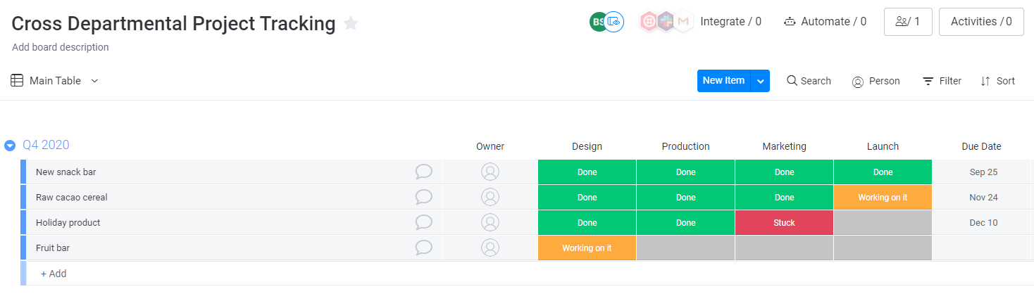 Cross-departmental project tracking template Cross-departmental project tracking template