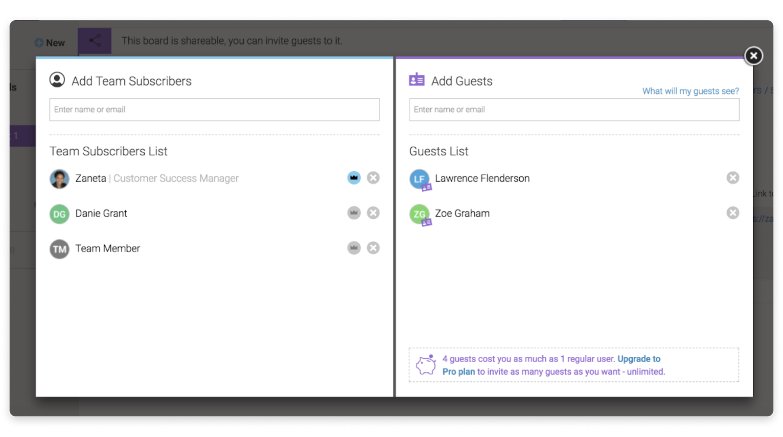 monday.com external guests monday.com allows users to invite external guests to their project boards