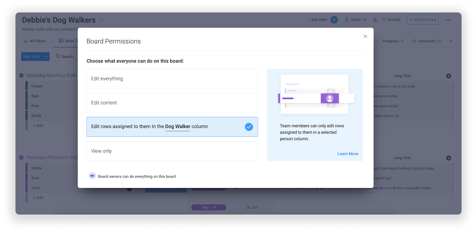 monday.com board permissions monday.com allows users to assign board permissions for specific users