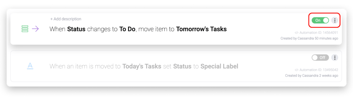 Online planner automation Automate planner status updates