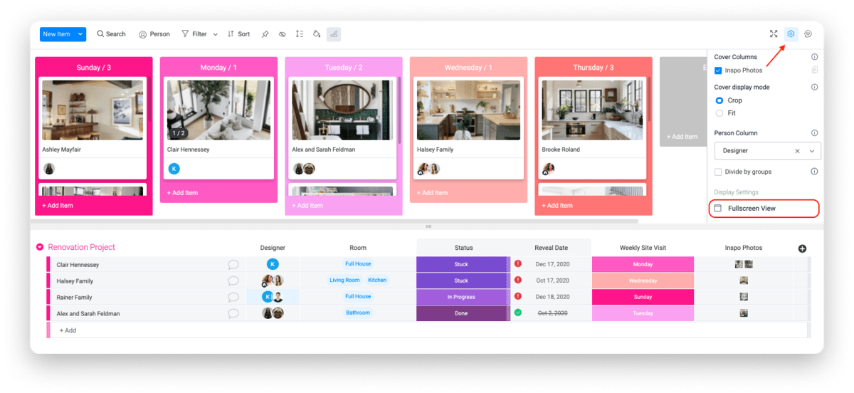 monday.com kanban view and table split kanban board split view monday.com