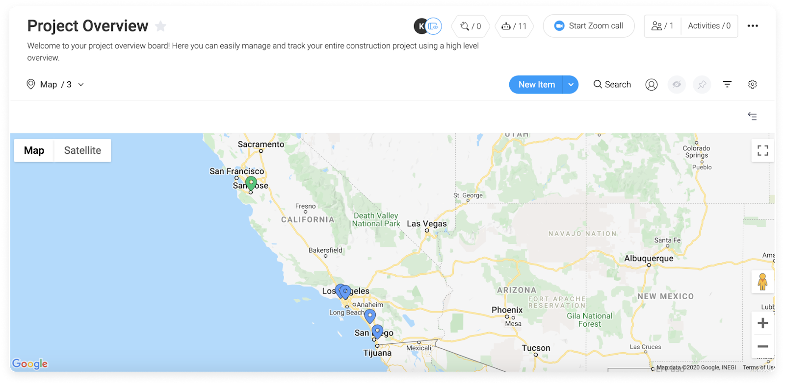 monday.com map view monday.com allows users to view their project locations
