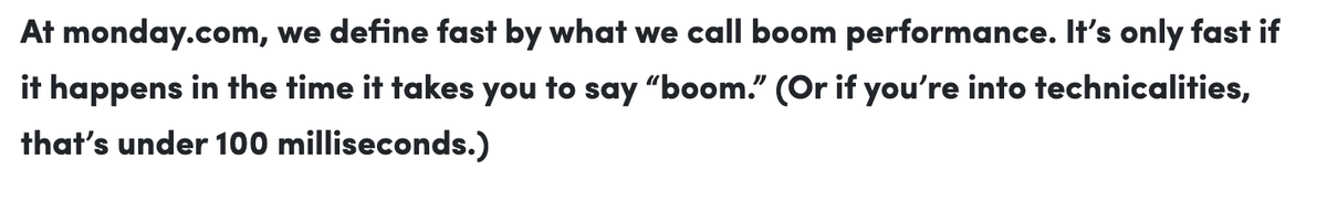 quote from monday.com regarding boom performance